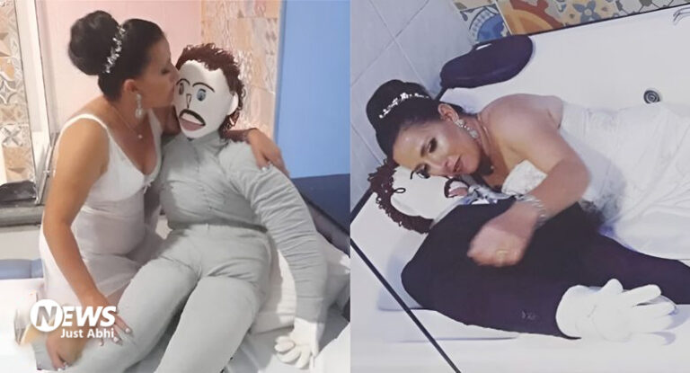 पुतले से शादी रचा कर प्रेग्नेंट हुई महिला, बच्चा भी पुतला पैदा किया, बोली- 35 मिनट लेबर पेन हुआ 〥