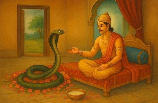 एक राजा ने सपने में देखा,उससे एक परोपकारी साधु कह रहा था कि, बेटा! कल रात को तुम्हें एक विषैला सांप काटेगा और उसके काटने से तुम्हारी मृत्यु