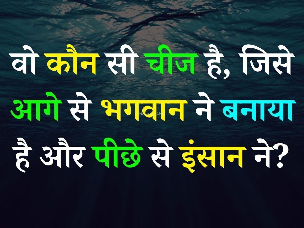 ऐसी कौन-सी चीज है जिसे पीछे से इंसान ने बनाया और आगे से भगवान ने, क्या आप के पास है जवाब?