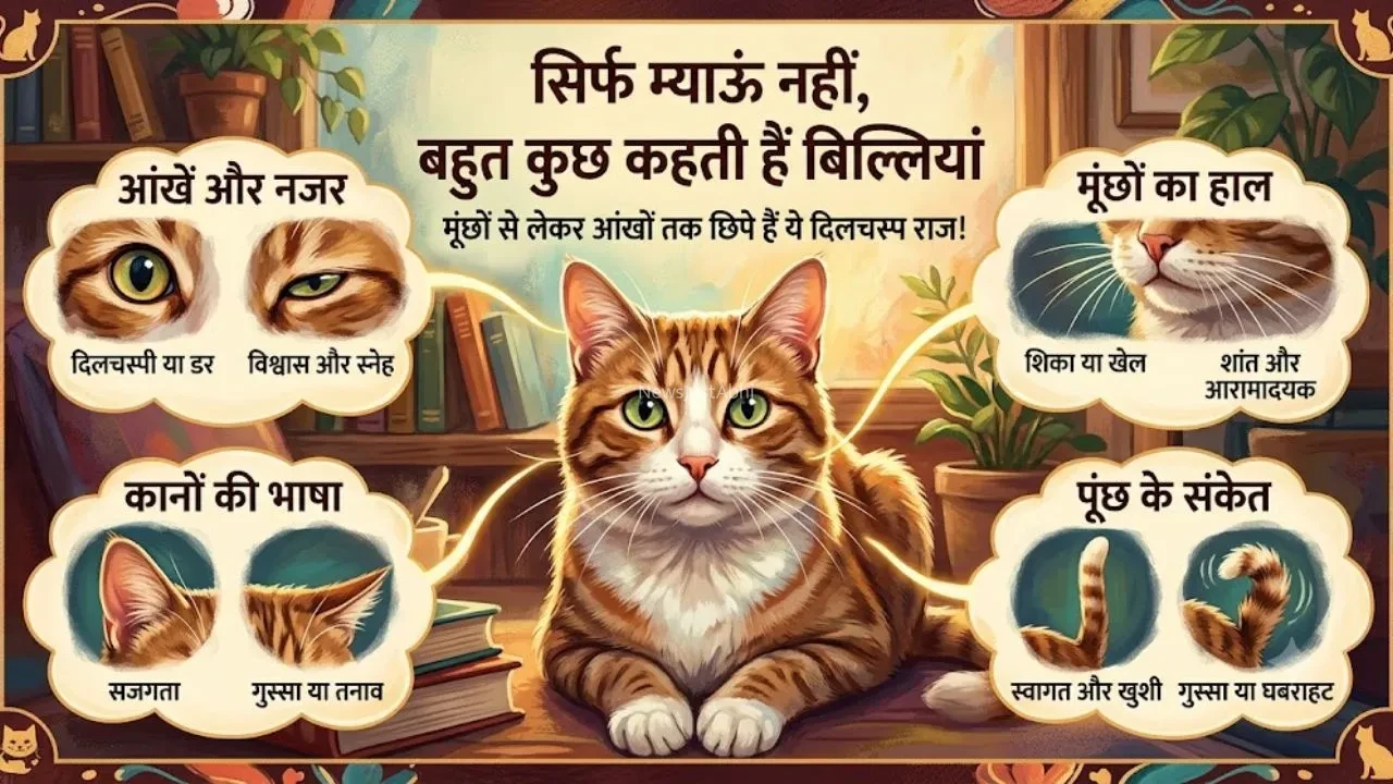सिर्फ म्याऊं नहीं, बहुत कुछ कहती हैं बिल्लियां; मूंछों से लेकर आंखों तक छिपे हैं ये दिलचस्प राज!