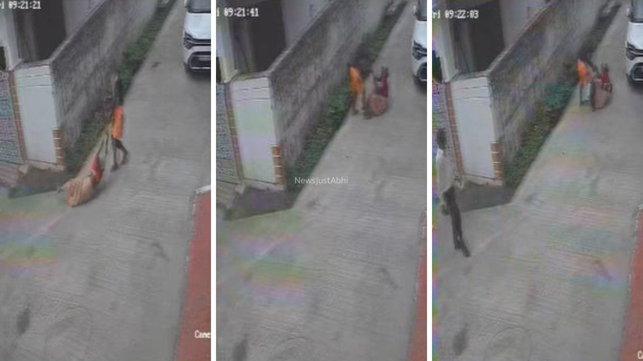 जबलपुर में 75 साल की बुजुर्ग मां को बीच सड़क घसीटा, बाल पकड़े और बरसाए थप्पड़, CCTV फुटेज देख कांप उठेगी रूह