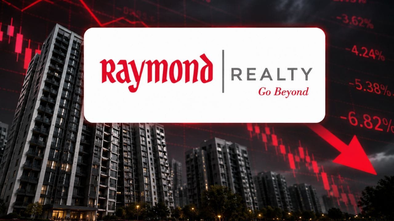 मुनाफा घटा तो धड़ाम से गिरे Raymond Realty के शेयर, निवेशकों ने शुरू की भारी बिकवाली​