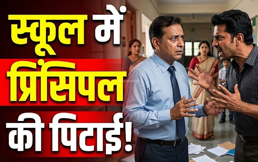 ​​प्रिंसिपल ने छात्रा को मुर्गा बनाया तो पिता ने कर दी पिटाई, स्टाफ के सामने जमकर थप्पड़ बरसाए, शर्ट फाड़ी, स्कूल में की तोड़कर​​​