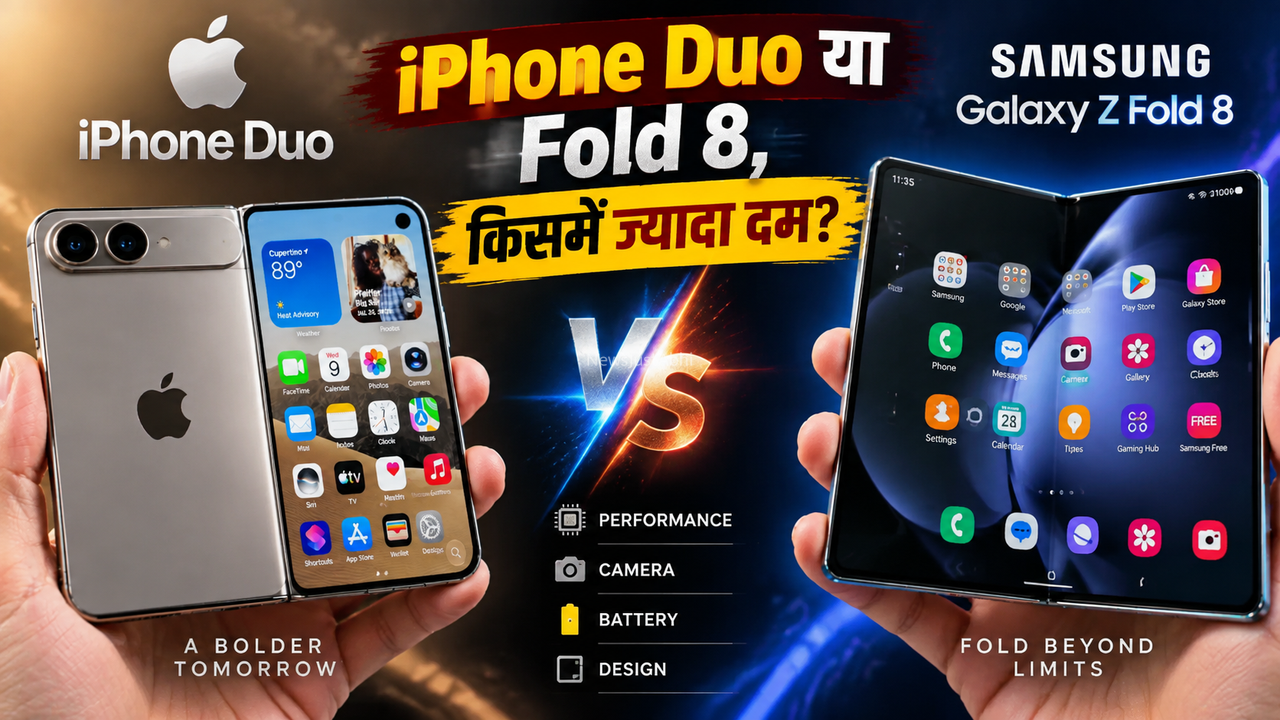 Apple vs Samsung: ₹3 लाख का iPhone Duo या ₹1.80 लाख का Galaxy Z Fold 8, कौन सा Foldable Phone है ज्यादा पैसा वसूल?​