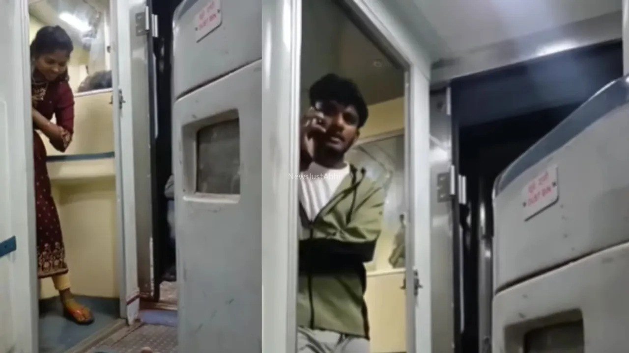 ट्रेन के बाथरूम में संबंध बनाते पकड़ा गया कपल, वायरल हो रहा है वीडियो​​​